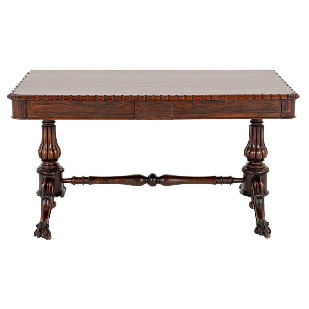 William IV Library Table Desk Period Antique For Sale