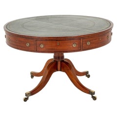 Vintage Period Regency Drum Table Mahogany