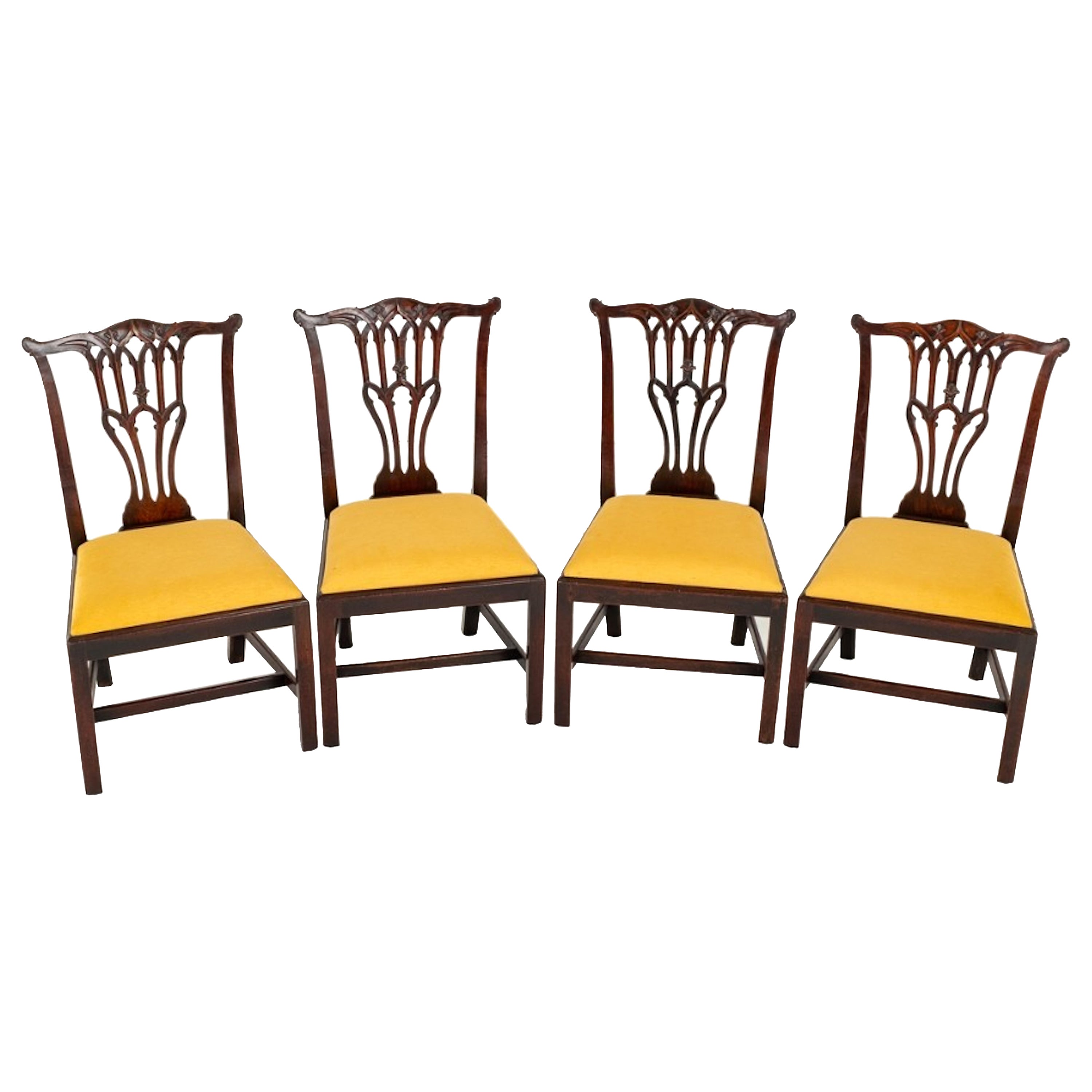Chippendale Dining Chairs Antique Mahogany Set 8 For Sale at 1stDibs