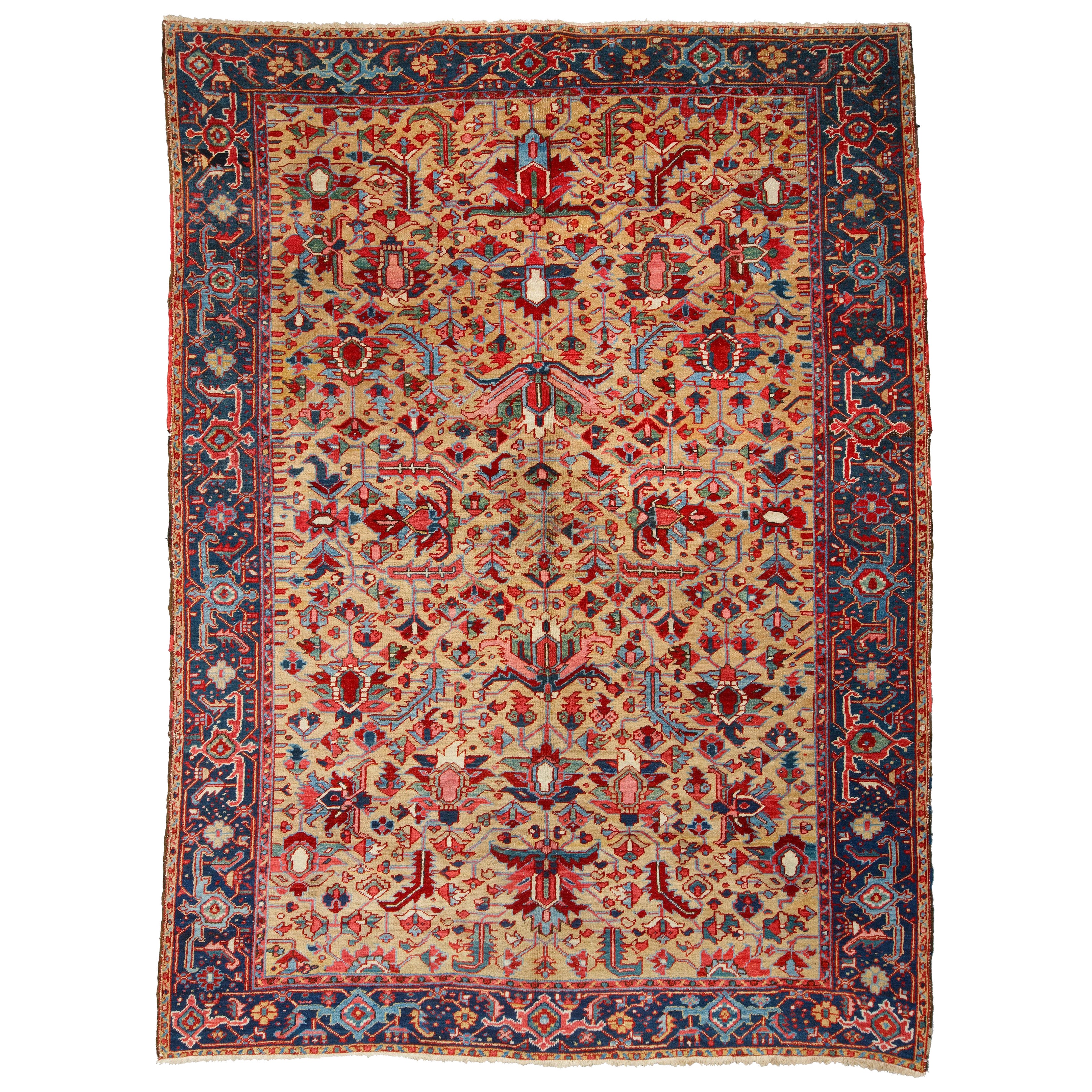 Antique Heriz Rug - 19th Century Persian Heriz Carpet