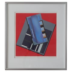 Peder Duke, Komposition, Color Serigraphy, 1989, Framed