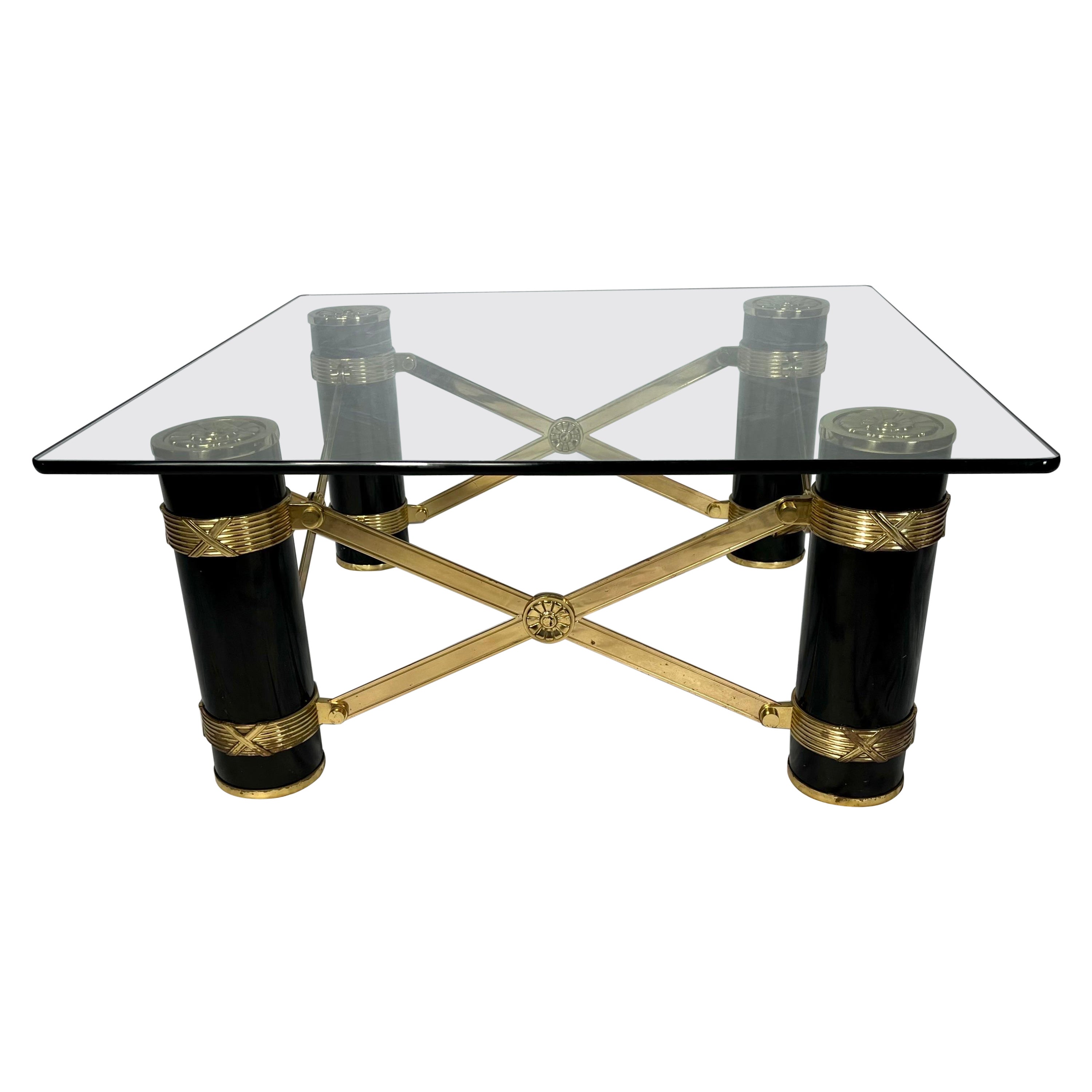 Modern Neoclassical Coffee Table Mastercraft style For Sale