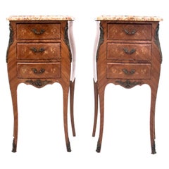 Pair of bedside tables, France, circa 1910.