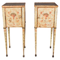 Pair Of Italian Neoclassic Painted Commodes