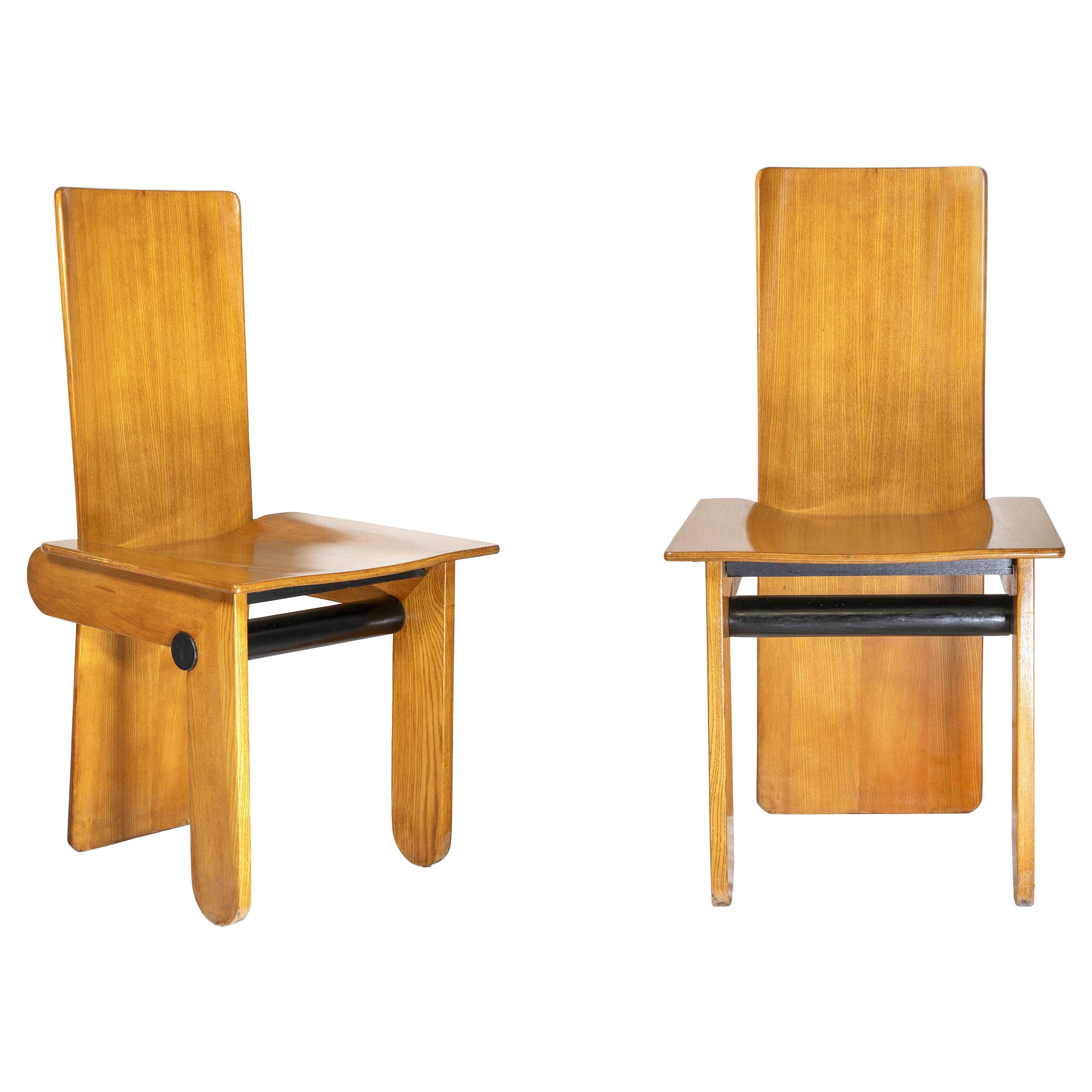 Two "Modernist" Chairs by Carlo Scarpa for Gavina, Italy, 1974 For Sale