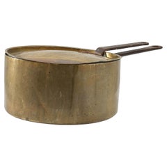 Used French Brass Pot with Lid
