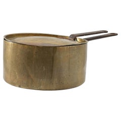 Antique French Brass Pot with Lid