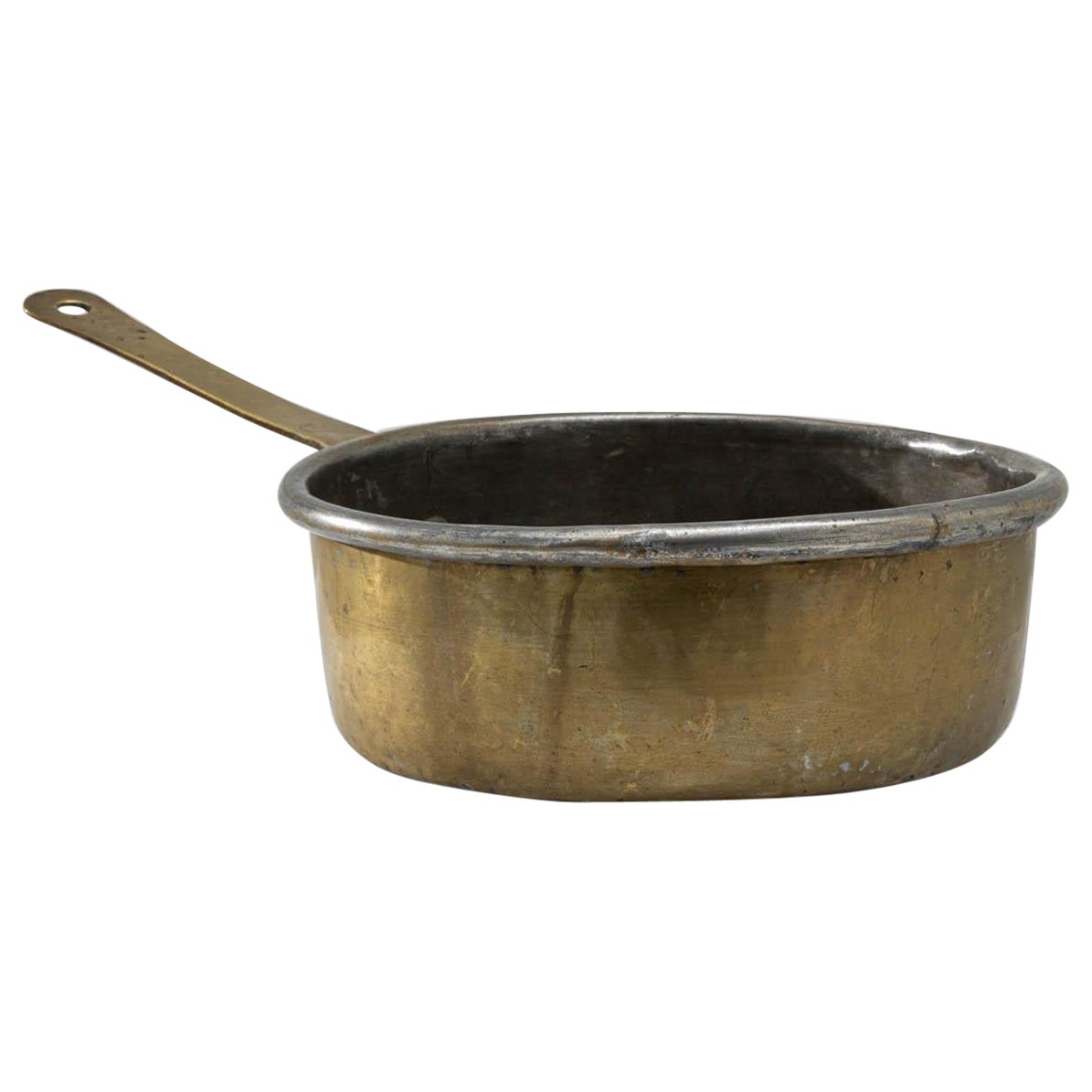 Antique French Brass Pot For Sale