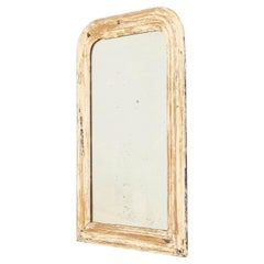 Antique 19th Century Louis Phillipe French White Patinated Mirror