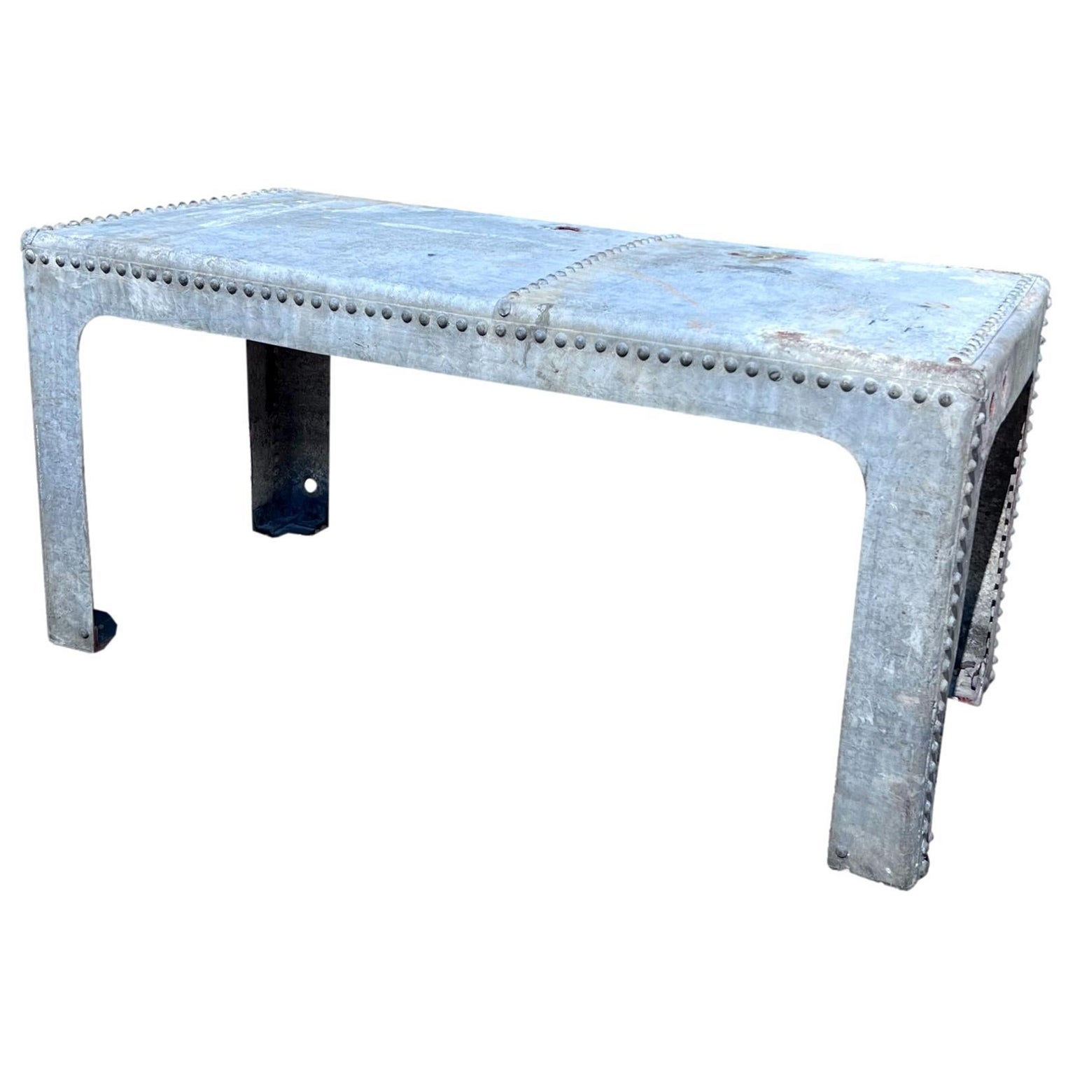 Zinc Outdoor Table, 1900s France For Sale
