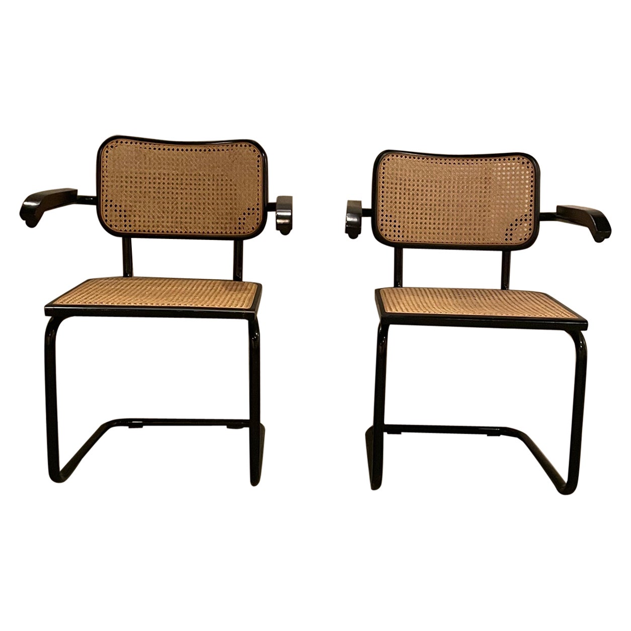 Pair of Cesca B32 chairs by Marcel Breuer 1970s