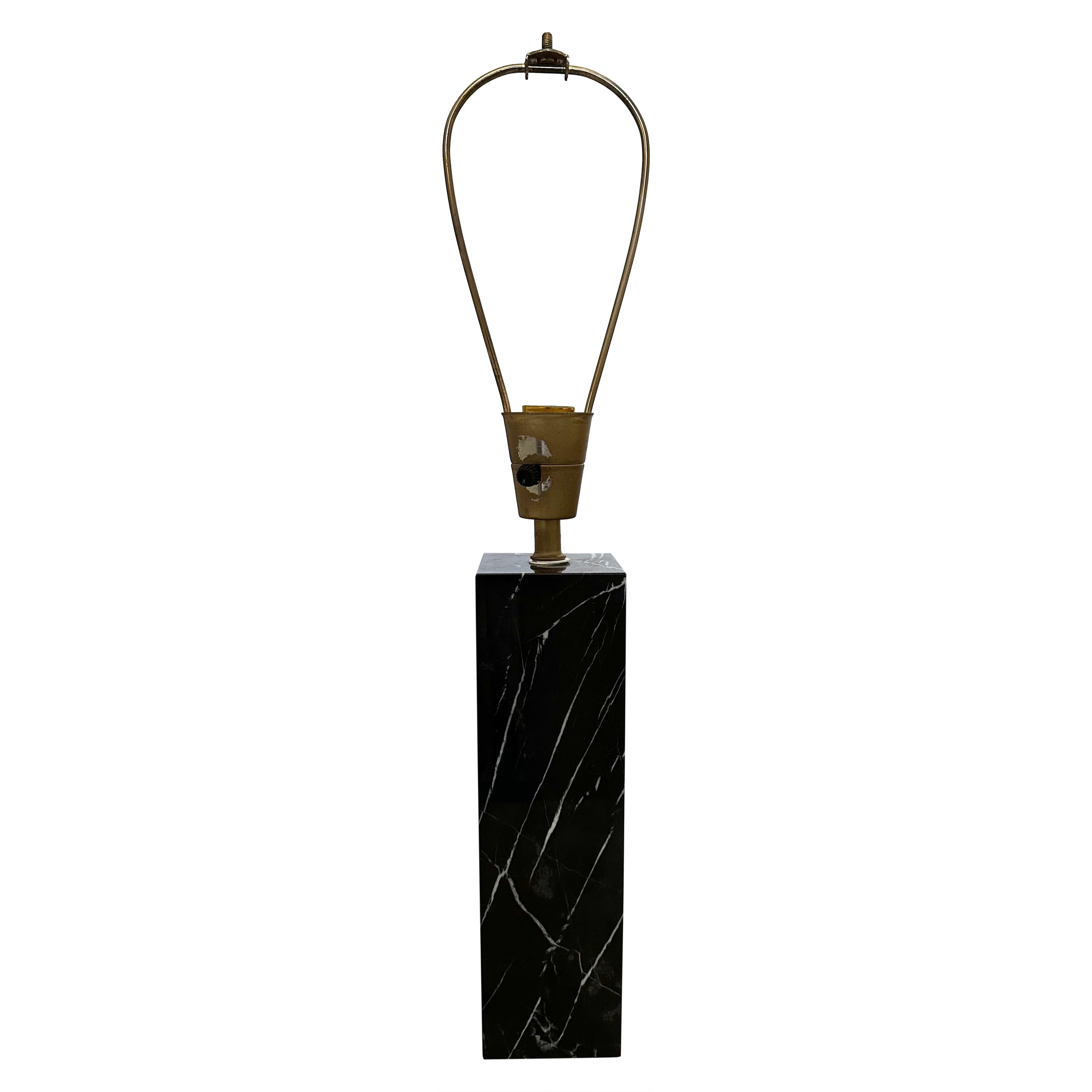 Nessen Studio, Black Marble Table Lamp  For Sale