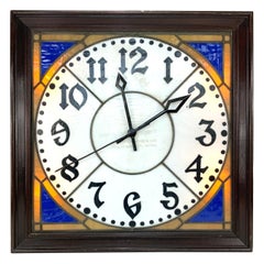 Used Rare O.B. McClintock Wall Bank Clock, c. 1920