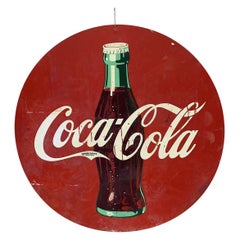 Vintage Metal Coca-Cola Wall Sign
