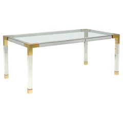 Jonathan Adler Jacques Acrylic And Brass Dining Table