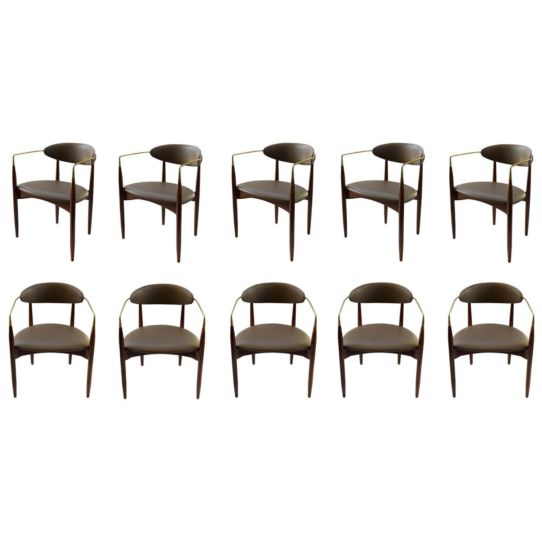 Set of Ten Mid-Century Viscount Chairs by Dan Johnson, c. 1950's