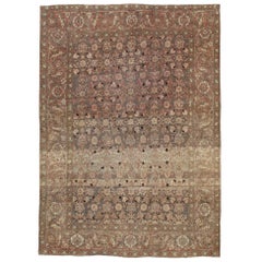 Early 20th Century Handmade Persian Tabriz Accent Rug