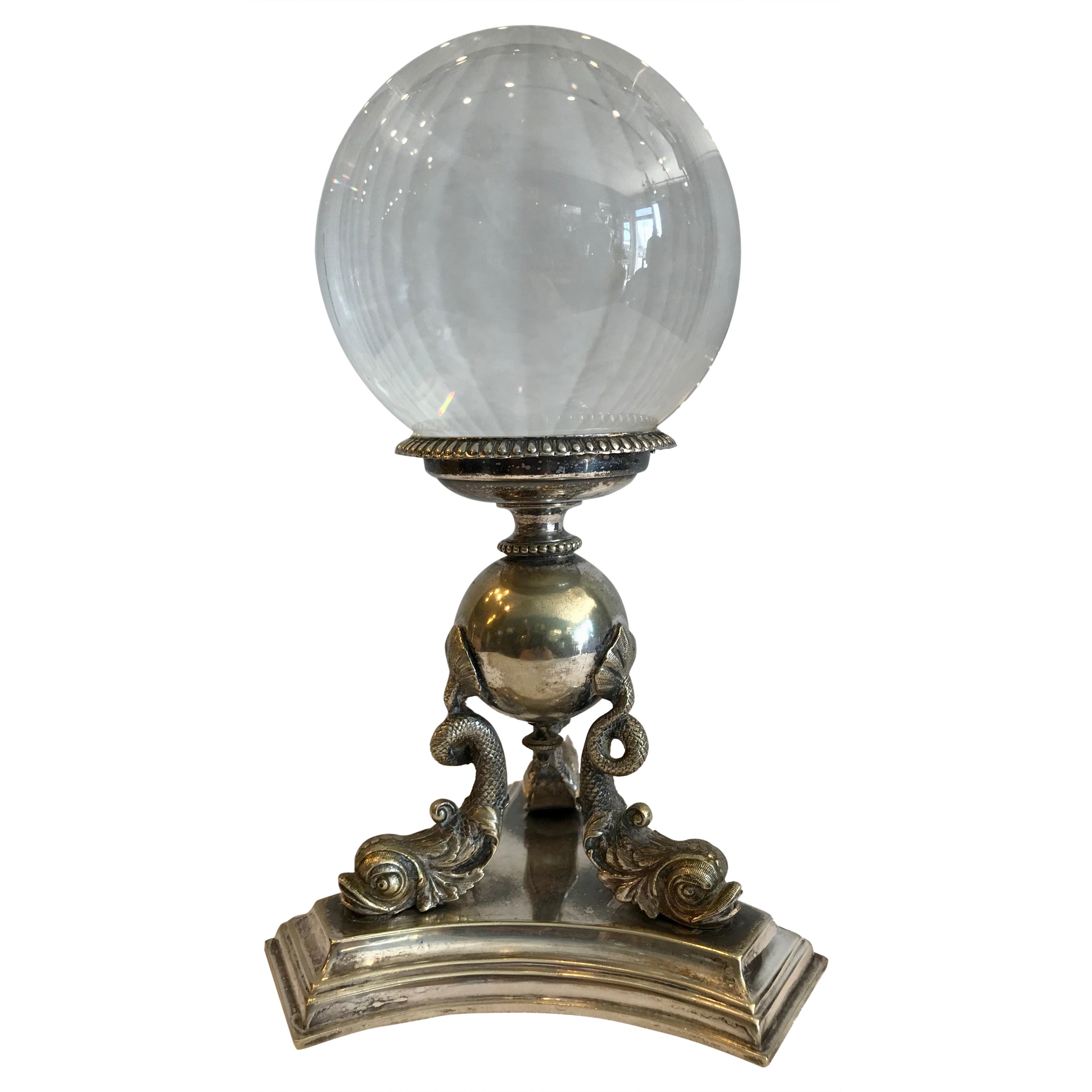 19TH Century " Crystal Ball "  On Stand