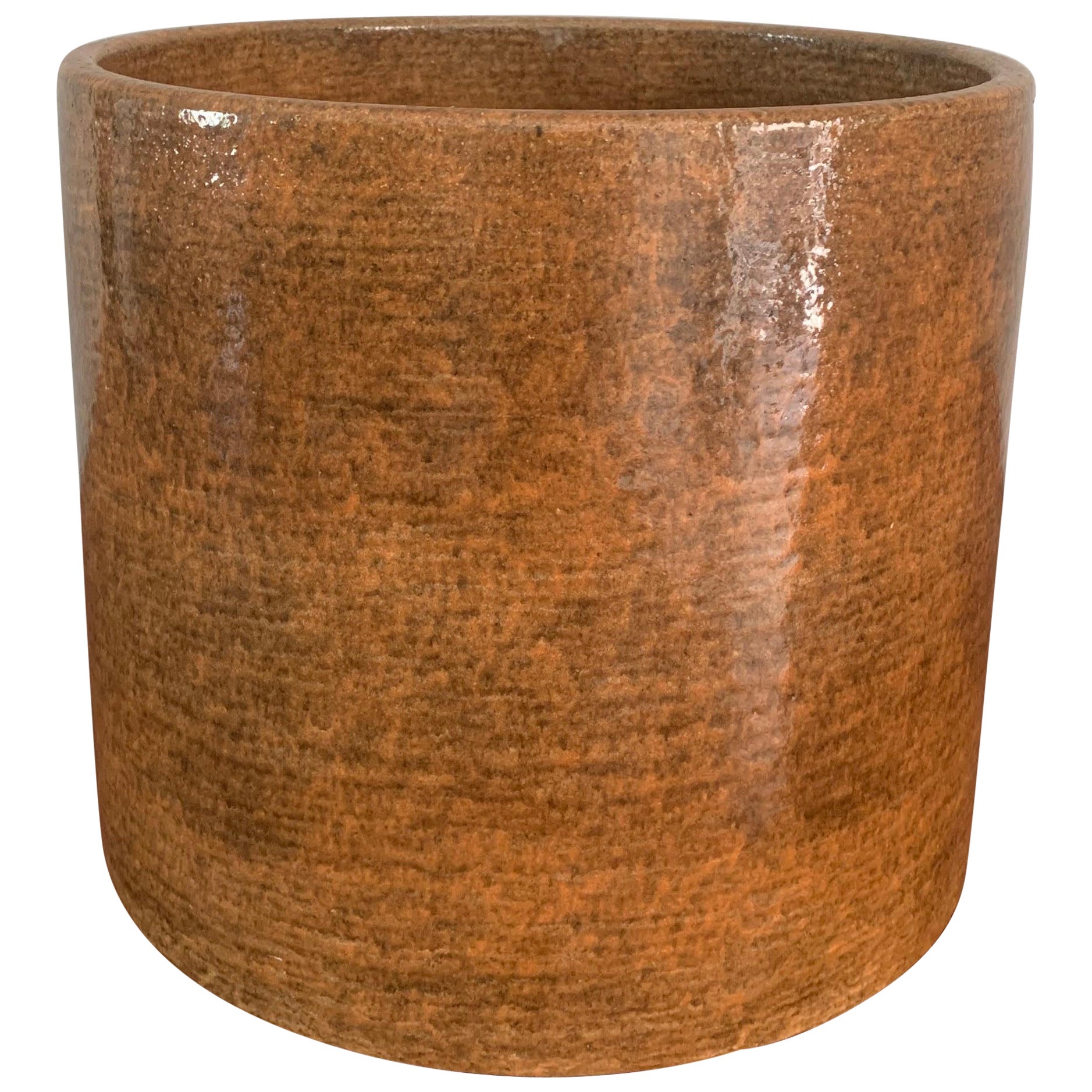 Brown Textured Gainey AC-12 Planter For Sale