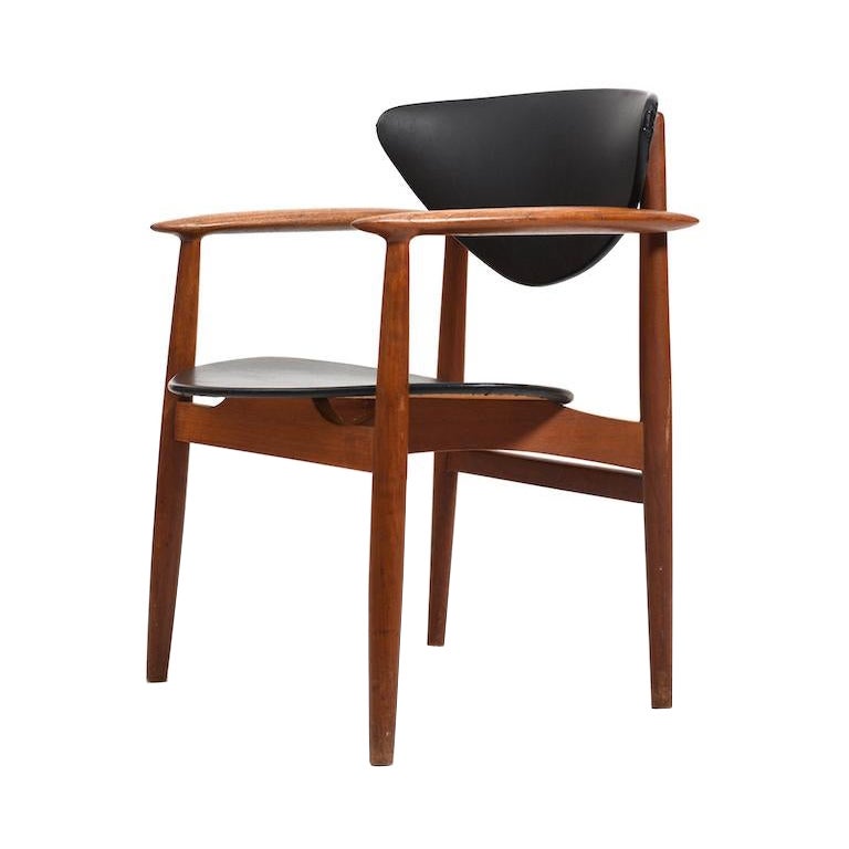 Poltrona in teak di Erik Wørts per Norden Møbelfabrik 1950