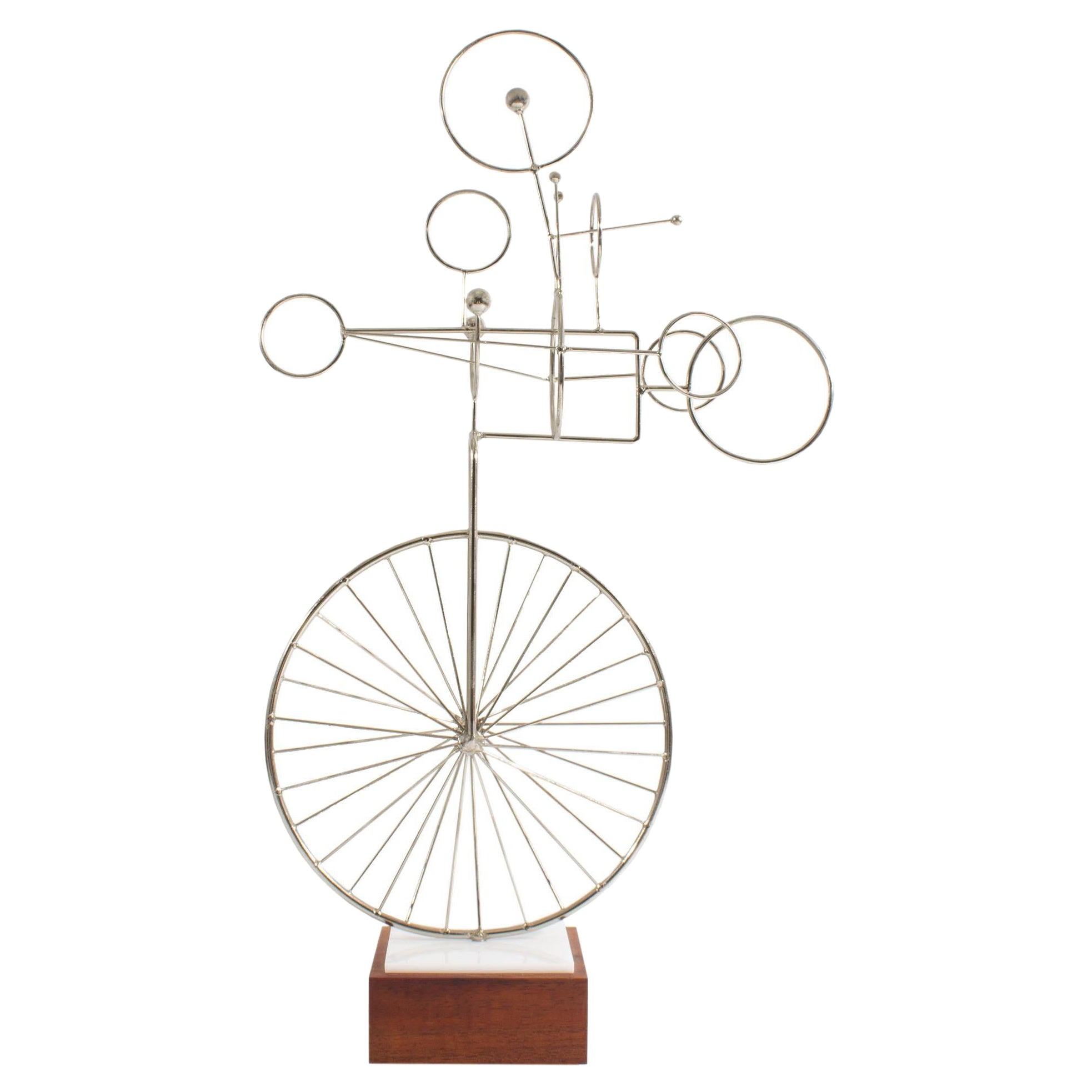 Joseph Burlini Signed 1978 Metal Bicycle Sculpture