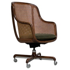 Retro Caned Desk Chair by Ward Bennett