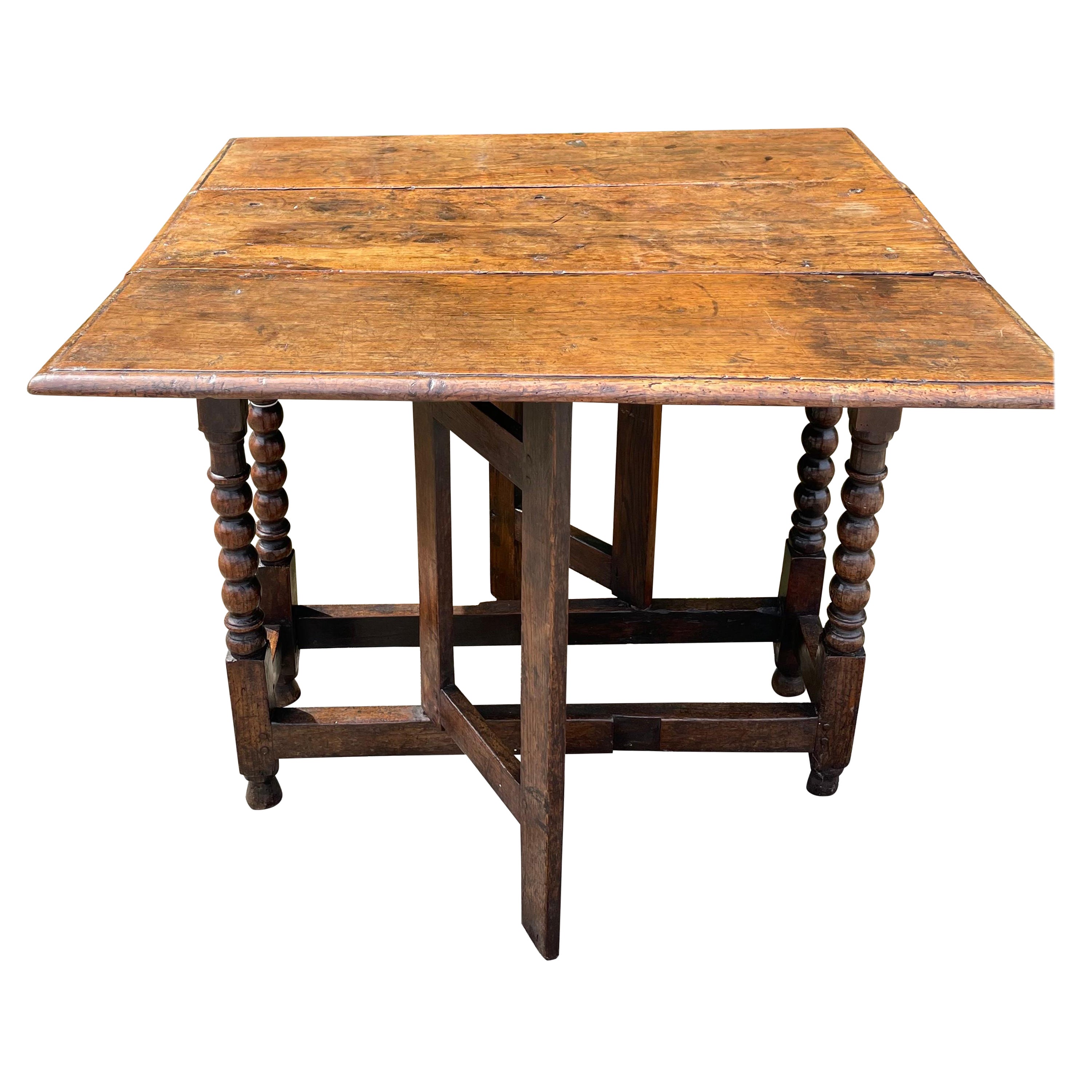 Frühes 18. Jahrhundert Eiche Gateleg Tisch im Angebot