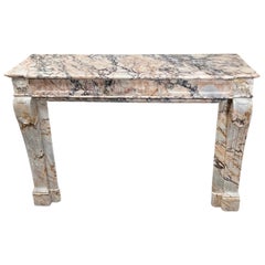 French Breche Marble Mantel