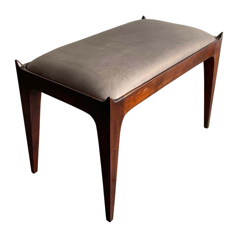 Sculptural ICO Bench Series 72 in Special Walnut For Sale at 1stDibs