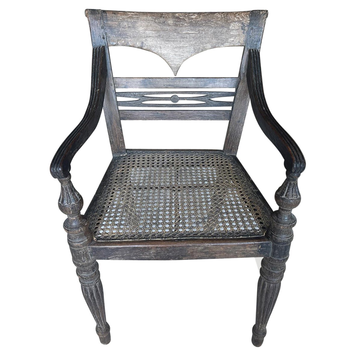 Andrianna Shamaris Rare Antique Raffles Arm Chair For Sale