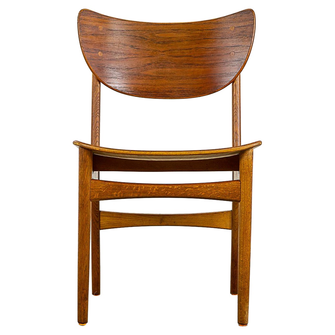 Danish Mid-Century Teak & Oak Chair For Sale