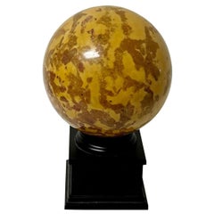 Antique Marble Ball On Stand