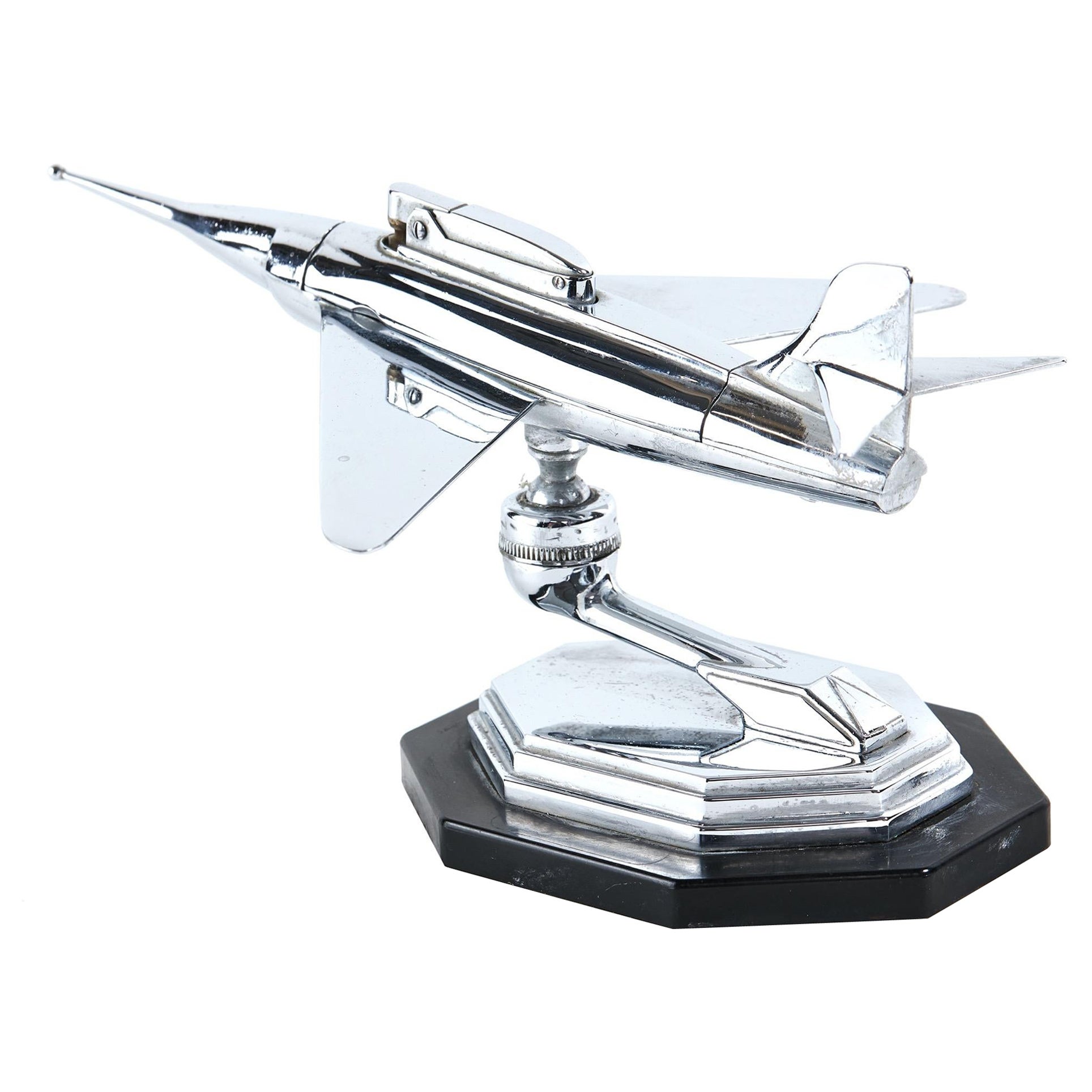 1950s Gala Sonic Chrome Model of a Jet Plane  For Sale