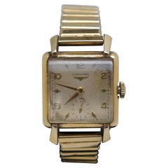 Vintage Longines 10k Gold Fill Wrist Watch Pontiac Stretch Band
