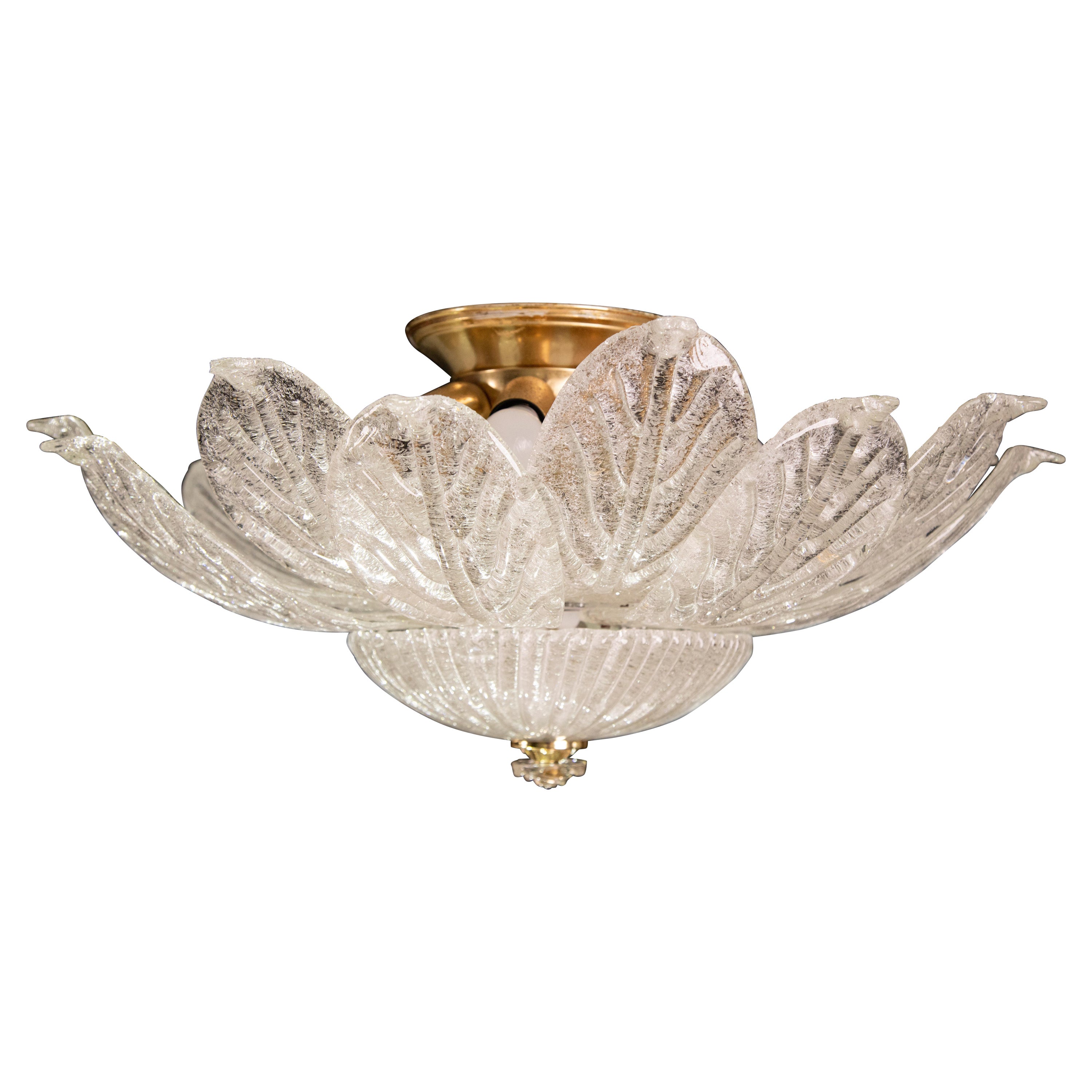 Amalfi, Monumental Italian Murano Glass Ceiling Light or Flush Mount, 1970s