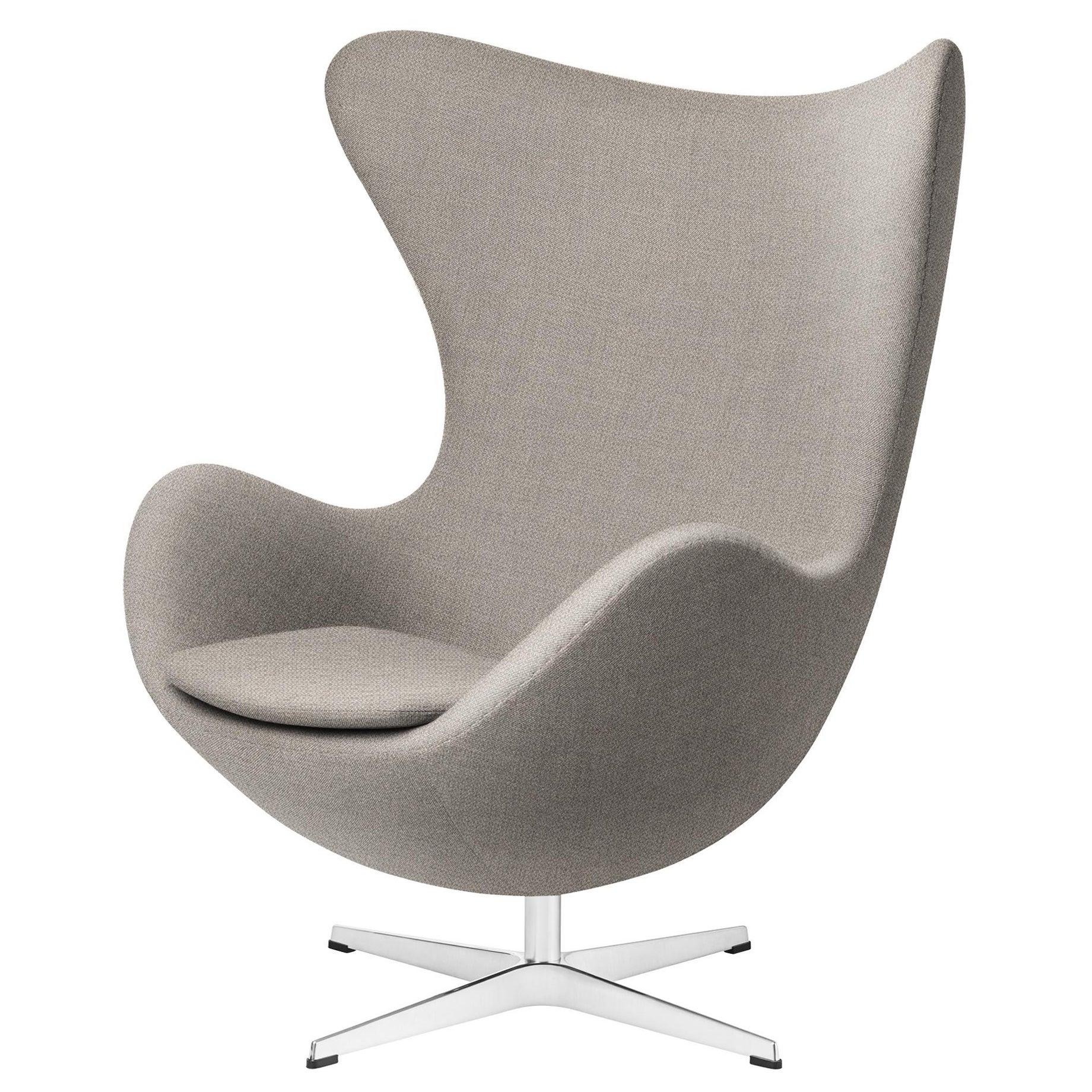 Arne Jacobsen 'Egg' Chair for Fritz Hansen in Christianshavn Fabric Upholstery For Sale