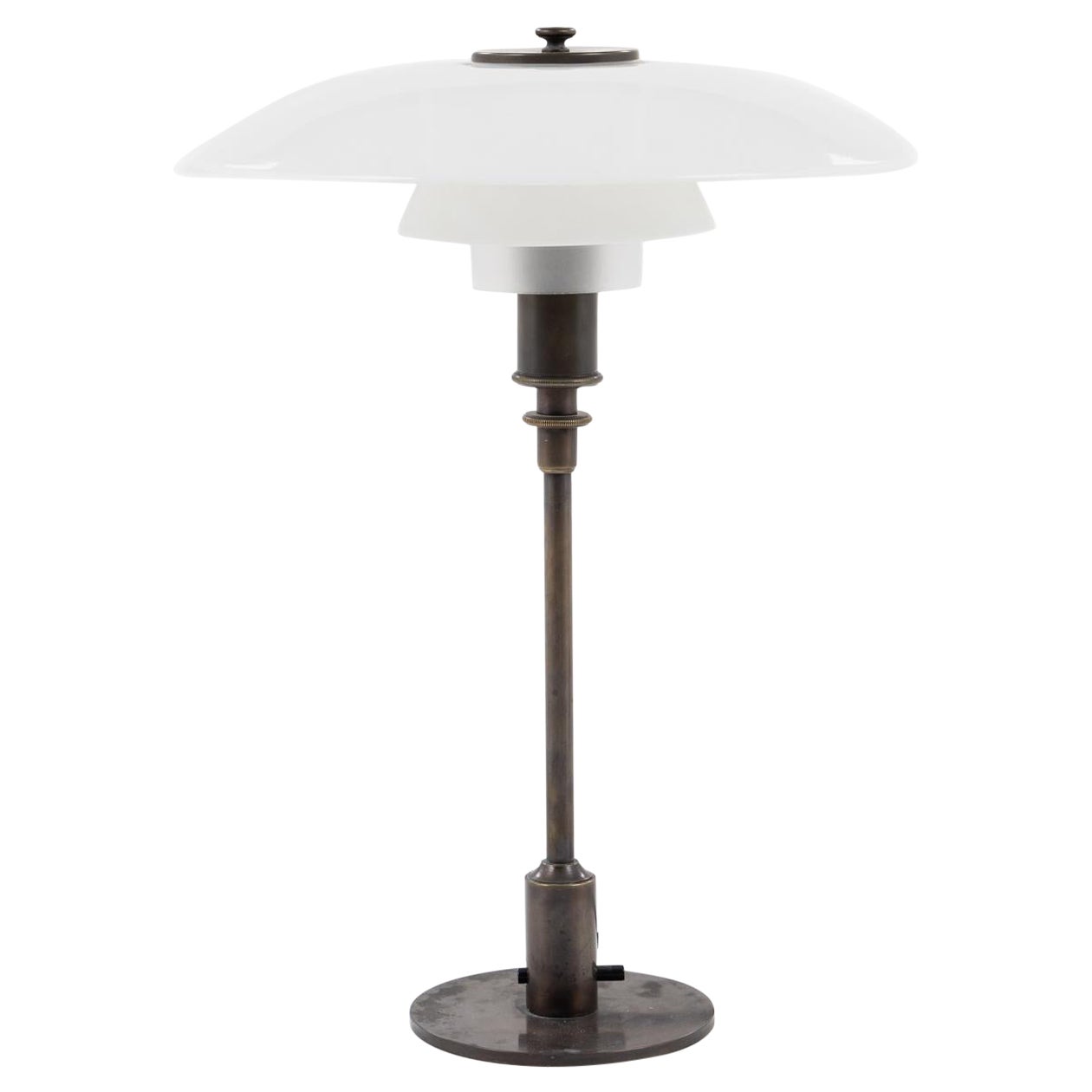 PH 3, 5/2 - Lampe de bureau en laiton bruni par Poul Henningsen en vente