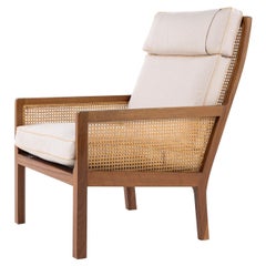 Easy chair in mahogany by Bernt Petersen. 