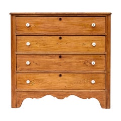19th C. Yellow Pine Chest of Drawers