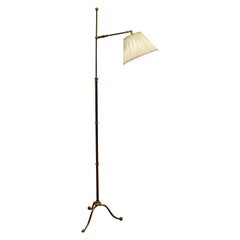  French Art Deco Adjustable Swing Arm Floor Lamp   