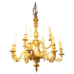 Bronze dore classic French style chandelier with 12 lights