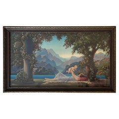 Antique "Love's Paradise" Lithograph by R. Atkinson Fox in Original Frame