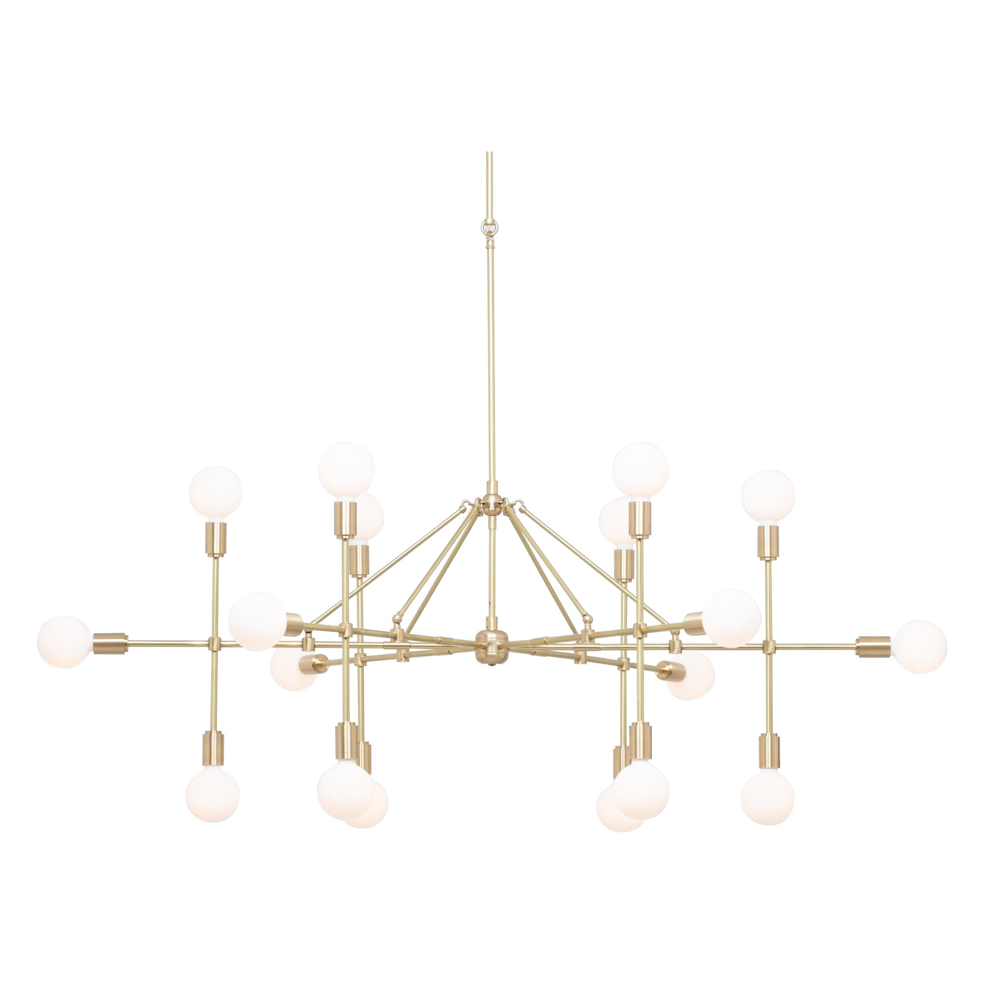 Six Arm Eighteen Sphere Lobby Chandelier by Lights of London For Sale