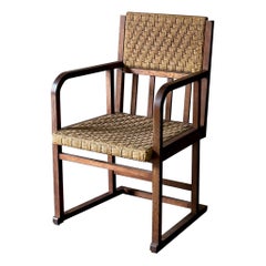 Armchair in Oak with Woven Rye Seat