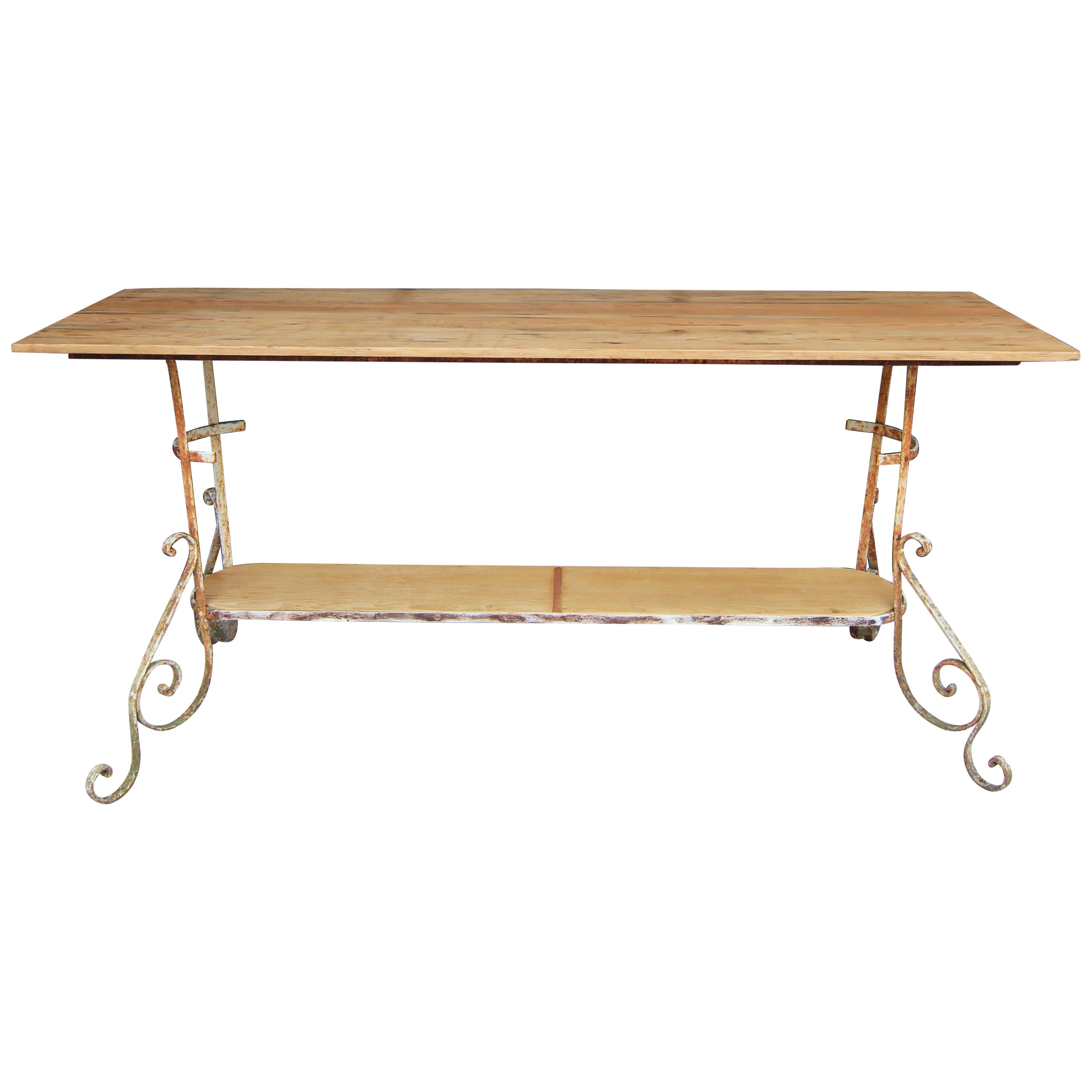 Early 20th Century French Iron Console Table