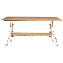 Early 20th Century French Iron Console Table