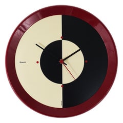 Post-Modern Guzzini Wall Clock by Bruno Gecchelin, Italy, 1980s