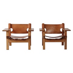Pair of Borge Mogensen Spanish Chairs, Denmark