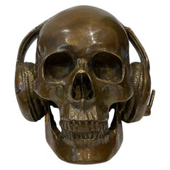 A bronze 20th century skull 