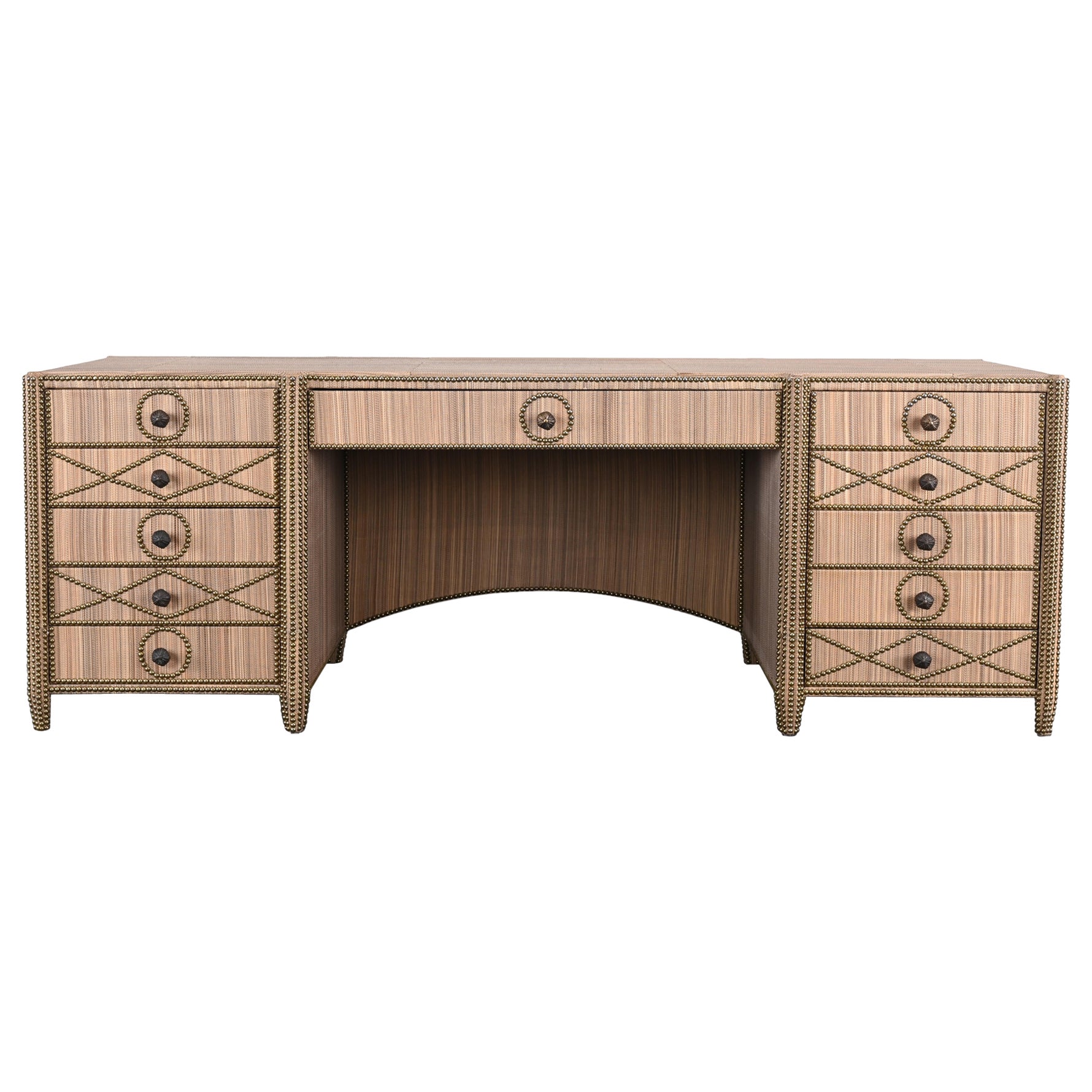 Monumental Custom Horsehair Desk by Peter Marino, 20th Century USA For Sale